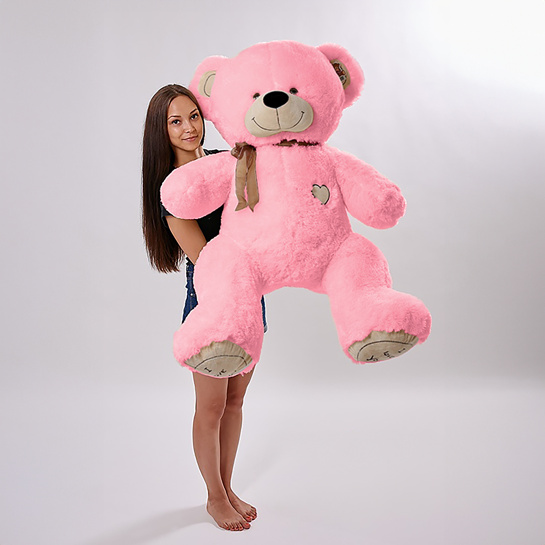 XXL Teddy 160 CM Pink I LOVE YOU Riesen Teddy.eu