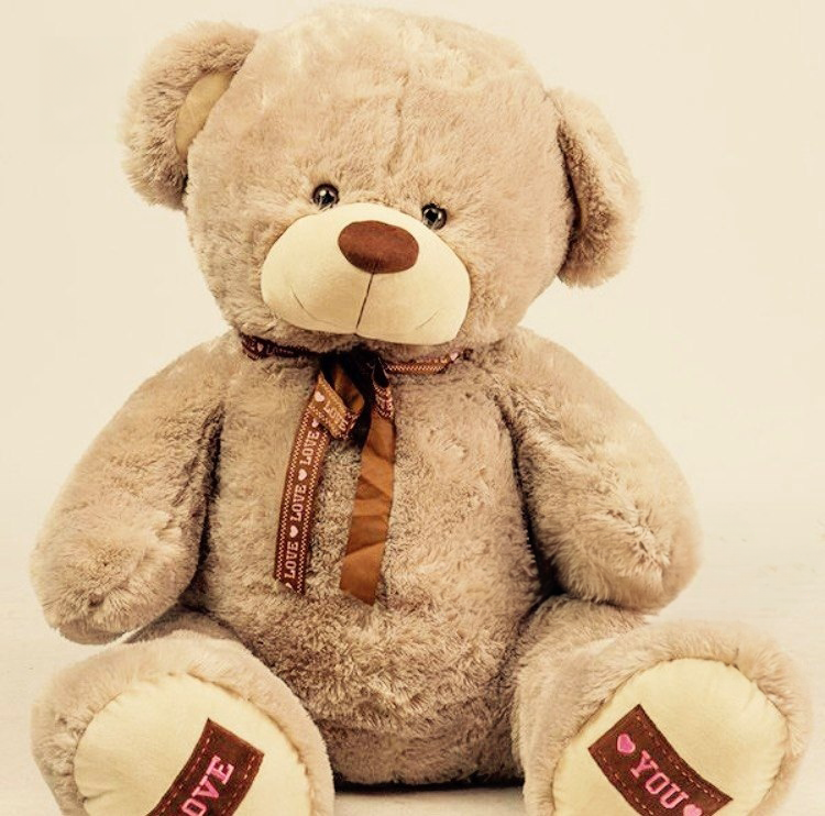 XXL Teddy 160 CM Braun "LOVE YOU"