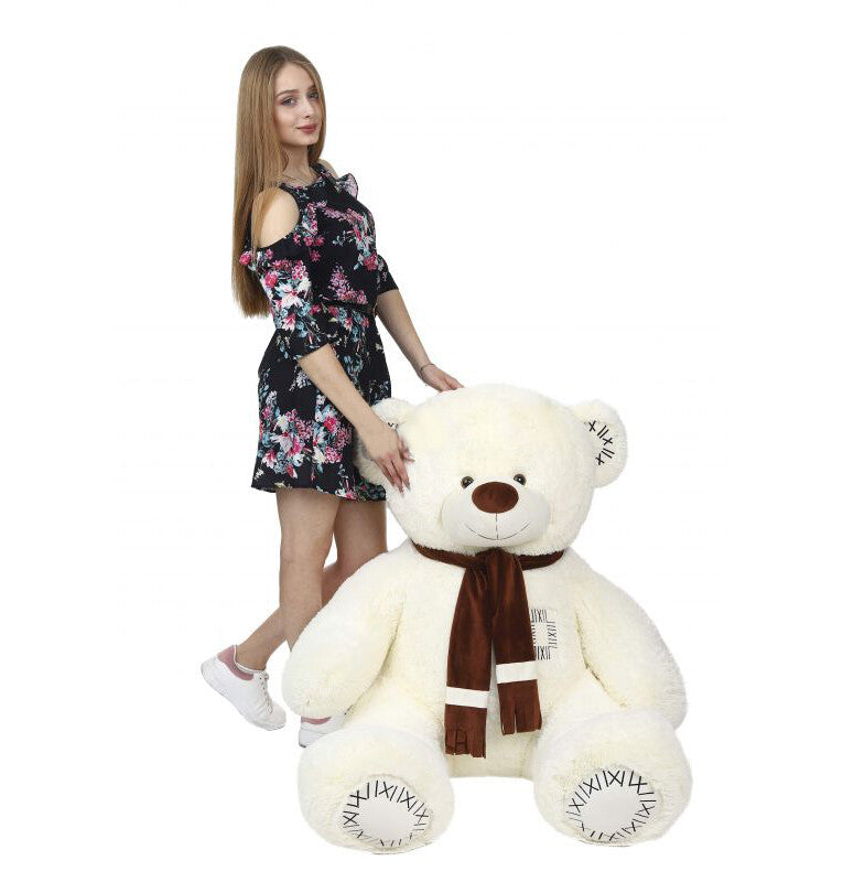 XXL teddy 170 CM with embroidery VANILLE