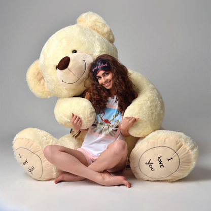 BiG XXXL 240 CM Teddy Bear "I LOVE YOU" Vanilla